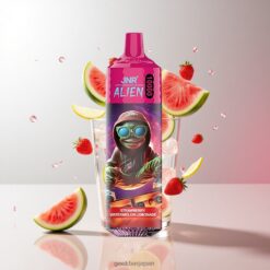 JNR Alien 10000 Puffs 850mAhバッテリー容量 & RGB LEDライト搭載 スポーティデザイン 卸売業者 日本 Strawberry Watermelon Lemonade