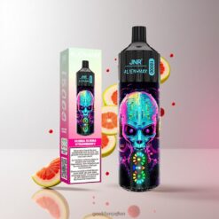 JNR Alien Max 18000 Puffs デュアルメッシュコイル & スマートLEDディスプレイ 卸売業者 日本 Hubba Bubba Strawberry