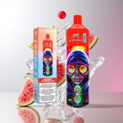 JNR Alien Max 18000 Puffs デュアルメッシュコイル & スマートLEDディスプレイ 卸売業者 日本 Raspberry Watermelon Ice