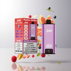 JNR Big Mac Shisha 80K究極のハイキャパシティ80,000パフフ鉢スタイルベイプ Quad Mesh Coil搭載 卸売業者 日本 Mixed Berries