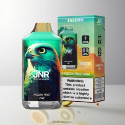 JNR Falcon 16000 Puffs ディスポーザブルベイプ 850mAh バッテリー容量 & 22ml リキッド容量 パッションフルーツキウィ 卸売業者 日本