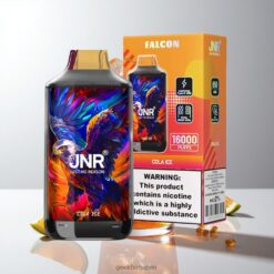 JNR Falcon 16000 Puffs ディスポーザブルベイプ 850mAhバッテリー容量 & 22mlリキッド容量 0%,2% Content Cola Ice 卸売業者 日本