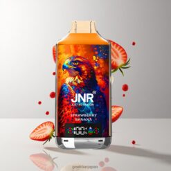 JNR Falcon X 18000 Puffs ディスポーザブルベイプ 24ml 750mAh デュアルメッシュコイル Type-C急速充電 Strawberry Banana 卸売業者 日本