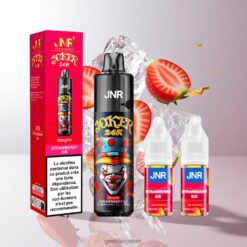 JNR Joker 24K Puffs Disposable Vape 2+10mlリフィル可能ポッド & 800mAhバッテリー Strawberry Ice 卸売業者 日本