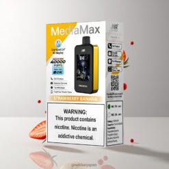 JNR MediaMax 40000 Puffs デュアルメッシュコイル & 21mL イージリキッド Strawberry Banana 卸売業者 日本