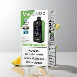 JNR MediaMax 40000 Puffs デュアルメッシュコイル & 21mL リキッド容量 Sour Apple Ice 卸売業者 日本
