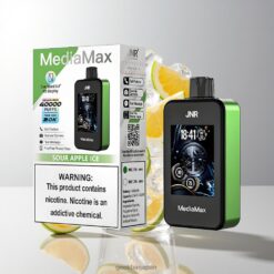 JNR MediaMax 40000 Puffs デュアルメッシュコイル & 21mL リキッド容量 Sour Apple Ice 卸売業者 日本