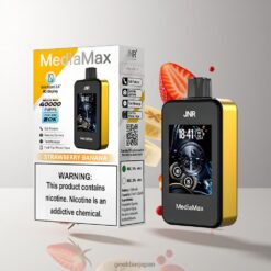 JNR MediaMax 40000 Puffs デュアルメッシュコイル搭載 & 21mL リキッド容量 Strawberry Banana 卸売業者 日本