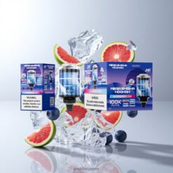 JNR Mega Shisha デスクトップ互換性 100000パフス 60ml e-リキッド容量 ブルーベリーアイス 卸売業者 日本