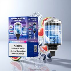 JNR Mega Shisha Hookah Desktop Compatibility 100000 パフ 60ml e-Liquid Capacity ブルーベリーアイス 卸売業者 日本