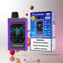 JNR PhoneVape 30000 puffs Disposable Vape 850mAh Type-C充電式バッテリー 卸売業者 日本 Cherry Strawberry Raspberry
