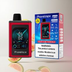 JNR PhoneVape 30000 Puffs Disposable Vape 850mAh Type-C充電式バッテリー & 調整可能な気流 卸売業者 日本 Peach Mango Watermelon