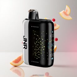 JNR Plus-X 26000 Puffs デュアルメッシュコイル & 28ml リキッド容量 ディスポーザブルベイプ 卸売業者 日本 White Peach Razz