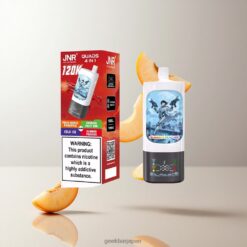 JNR Quads 4-in-1 120K 4つの独立したフレーバーシステム スマートスクリーン搭載 60ml リチャージ可能 卸売業者 日本 Summer Peaches