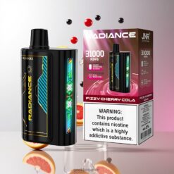 JNR Radiance 31000 Puffs Disposable Vape スマートアニメーションスクリーン & デュアルメッシュコイル 950mAh充電式バッテリー Fizzy Cherry Cola 卸売業者 日本