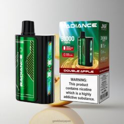 JNR Radiance 31000 Puffs Disposable Vape ダブルメッシュコイル & 950mAh充電式バッテリー 卸売業者 日本 Double Apple