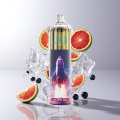 JNR Rocket-X 12400 Puffs Disposable Vape 850mAhバッテリー容量 & 調整可能なエアフロー 卸売業者 日本 Grape Ice