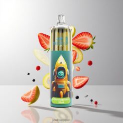 JNR Rocket-X 12400 Puffs Disposable Vape 調整可能な気流 RGBライト 850mAhバッテリー容量 卸売業者 日本 Strawberry Kiwi