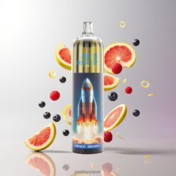 JNR Rocket-X 12400 Puffs Disposable Vape 調整可能な気流と850mAhバッテリー容量 卸売業者 日本 Mixed Berry
