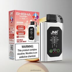 JNR Shisha Hookah Box 20500 Puffs ディスプレイHDディスプレイ & デュアルメッシュコイル 25ml リキッド容量 0%,2%,5% ニコチン 卸売業者 日本 Double Apple