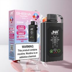 JNR Shisha Hookah Box 20500 Puffs ディスプレイHDディスプレイ バッテリー容量1000mAh デュアルメッシュコイル & デュアルコア Strawberry Ice 卸売業者 日本
