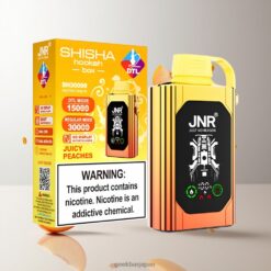 JNR Shisha Hookah Box 20500 Puffs ディスポーザブルベイプ バッテリー容量1000mAh タイプC急速充電 Juicy Peaches 卸売業者 日本