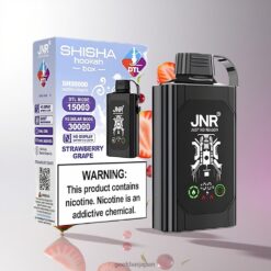 JNR Shisha Hookah Box 20500 Puffs ディスポーザブルベイプ HDディスプレイ搭載 バッテリー容量1000mAh ストロベリーグレープ 卸売業者 日本