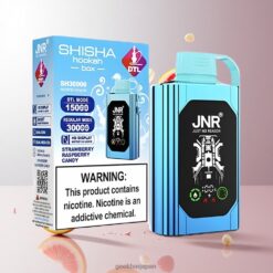 JNR Shisha Hookah Box 20500 Puffs デュアルメッシュコイル & デュアルコア 25ml イーリキッド容量 Strawberry Raspberry Candy 卸売業者 日本