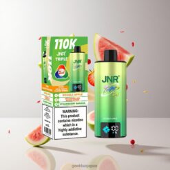 JNR Triple 3 In 1 110K 使い捨てベイプ3-in-1回転マウスピースと110,000パフの驚異的な寿命 卸売業者 日本 Double Apple-Watermelon Bubblegum-Strawberry Banana