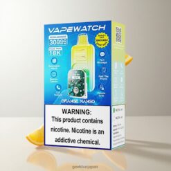 JNR VapeWatch 30000 Puffs ディスポーザブルベイプ オレンジマンゴー 1000mAhバッテリー 19mLリキッド容量 卸売業者 日本