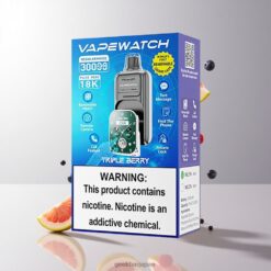 JNR VapeWatch 30000 Puffs デュアルメッシュコイル搭載 19mL リキッド容量 Triple Berry 卸売業者 日本