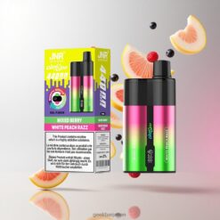 JNR WindWhip 44K デュアルフレーバー リチャージャブルディスポーザブルベイプ 44,000パフ Mixed Berry / White Peach Razz 卸売業者 日本