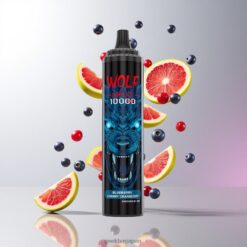 JNR Wolf 10000 Puffs ディスポーザブルベイプ 650mAh バッテリー容量 Blueberry Cherry Cranberry 卸売業者 日本