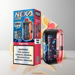 NEXA Ultra Vape 50000 Pods 50k Puffs Refill Disposable Vape 3D曲面スクリーン搭載 可視リキッドタンク クリスタルタンクデュアルモード ノーマル/ターボ50000パフ 卸売業者 日本