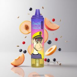 RandM Fumot Tornado 15000 Puffs ディスプレイスクリーンLCD搭載 25mlリキッド容量 卸売業者 日本 Peach Blueberry Candy