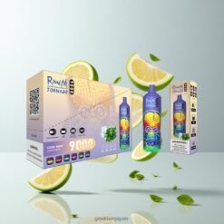 RandM Tornado 9000 Puffs ディスポーザブルベイプ 18mL 充電式 850mAh バッテリー 卸売業者 日本