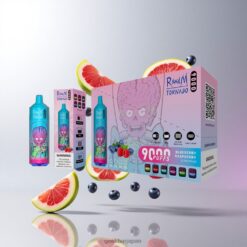 RandM Tornado 9000 Puffs ディスポーザブルベイプ 18mL 容量 850mAh 充電式 卸売業者 日本
