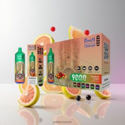 RandM Tornado 9000 Puffs ディスポーザブルベイプ 850mAh充電式 54 Flavors 卸売業者 日本