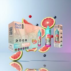 RandM Tornado 9000 Puffs 使い捨てベイプ 18mL リキッド容量 & 850mAh 充電式バッテリー 卸売業者 日本