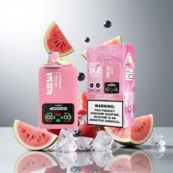Razz Bar 40000 パフ 使い捨てベイプ パワースクリーンディスプレイ & 40000パフ ミックスベリー_ウォーターメロンアイス