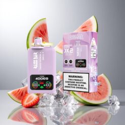 Razz Bar 40000 パフ 使い捨てベイプ パワースクリーンディスプレイ ストロベリーワーターメロン_グレープアイス