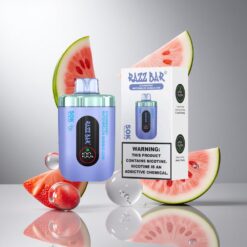 Razz Bar 50K パフ 使い捨てベイプ いちごすいかバブルガム（50000パフ、650mAhバッテリー）