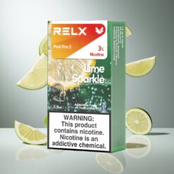 RELX Pod Pro 2 ライムスパークル ニコチン3% 600パフス 電圧調整3モード (エコ5.5W, スムーズ6.5W, ブースト8W)