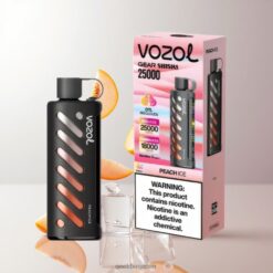 VOZOL Gear Shisha 25000 Puffs デュアルメッシュデュアルモード 1000mAh バッテリー 卸売業者 日本 Peach Ice